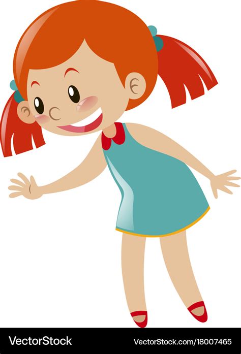 Little Girl With Red Hair Cartoon