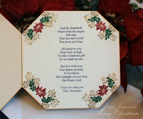 Thank you for your goodness, for warmth, light and food. Christmas Poinsettia Home Decor Ensemble - Prayer Card 4 ...