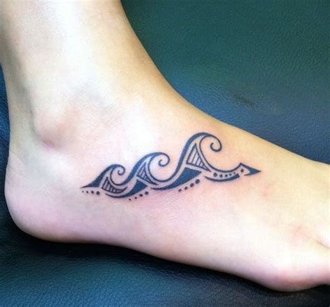 Wave Tribal Hawaiian Tattoo Hawaiianisches Tattoo Waves Tattoo Leg