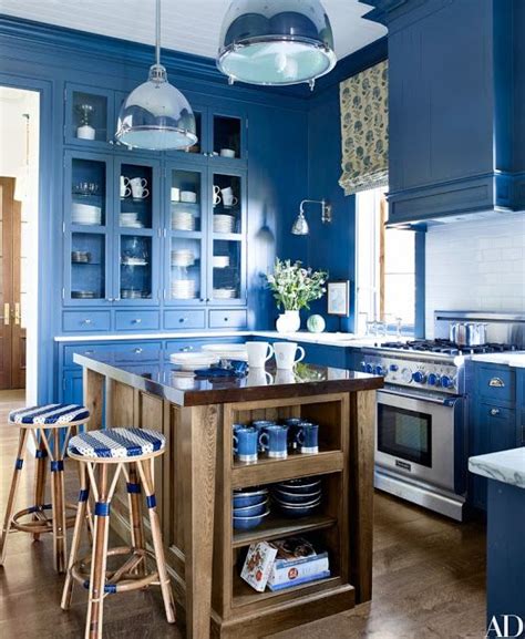 Use a pretty paint color like this to make it look intentional. 30 Gorgeous Blue Kitchen Decor Ideas - DigsDigs
