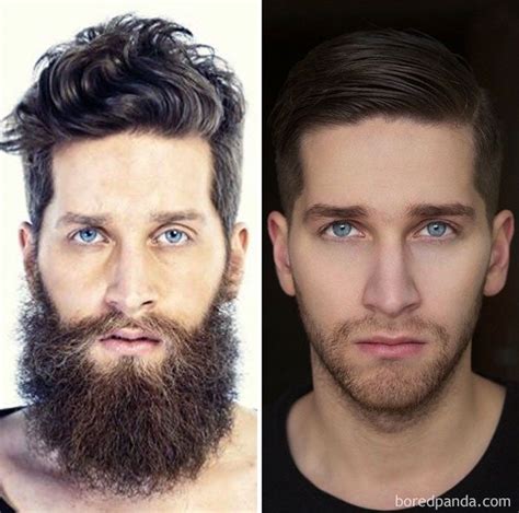 50 men before and after shaving that you won t believe are the same person hair and beard styles