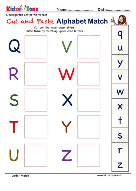 Letter Z Cut And Paste Worksheet