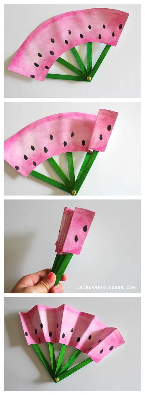 Diy And Crafts Create A Fun Diy Fruit Fan With This Adorable Kids