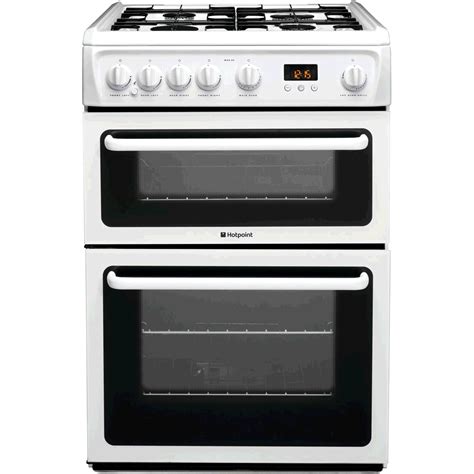 Hotpoint Gas Cooker Lpg White Double Oven H90 W60 D60 Minute Minder J
