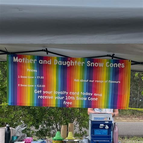 Mother And Daughter Snow Cones