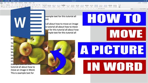 In Word How To Move A Picture Move An Image In Word Youtube