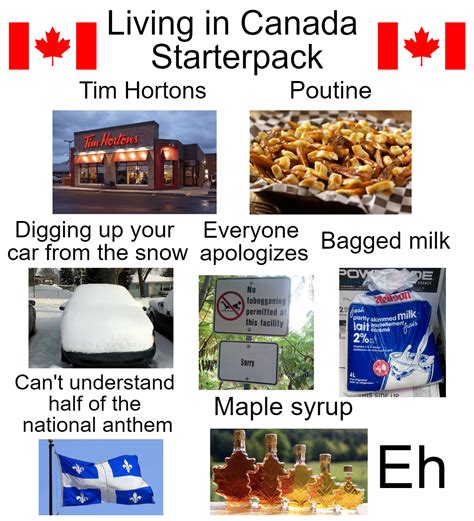 Living In Canada Starterpack Rstarterpacks Starter Packs Know