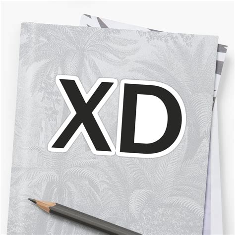 Xd Text Face Emoticonemoji Sticker By Platnix Redbubble
