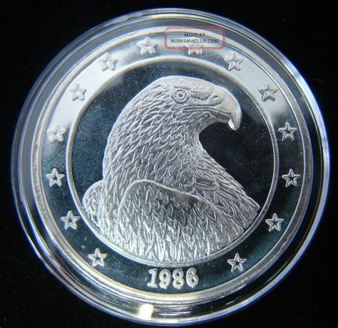 1986 Eagle International Trade Unit 999 Fine Silver 1 Troy Ounce