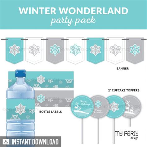Winter Wonderland Party Printables My Party Design