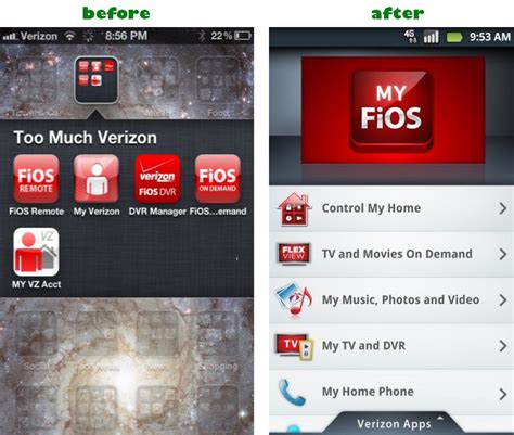 It happens 100% of the time. Verizon Consolidates Mobile FiOS Apps