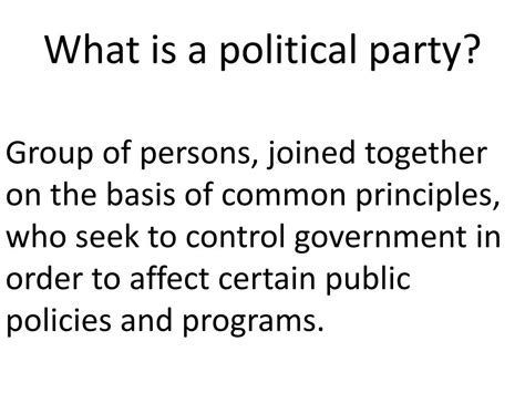 Ppt Political Parties Powerpoint Presentation Free Download Id2729116