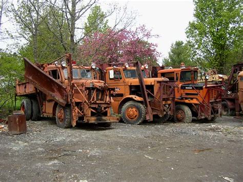 Oshkosh Plow Trucks Old Snow Plow Truck Junkyard In Richfi Flickr
