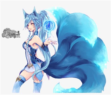 Blue Hair Anime Wolf Girl