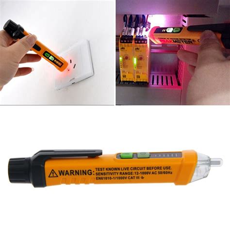 Voltage detectors do not actually need to make direct. PM8908C 50 60Hz AC 12 1000V Non Contact Voltage Tester Pen ...