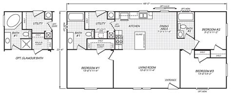 Fleetwood Triple Wide Mobile Home Floor Plans House Design Ideas