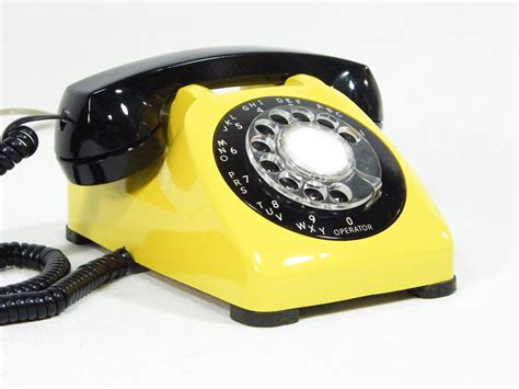 Yellow Phone Vintage Rotary Dial Telephone Will Not By Ohiopicker