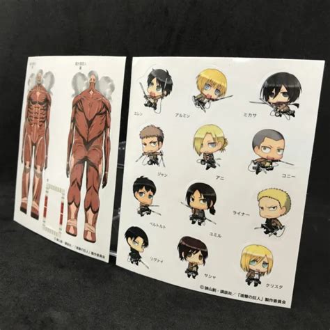 Attack On Titan Levi Eren Mikasa Armin Sticker Seal Set Anime 1970