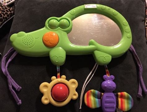 Fisher Price Luv U Zoo 2 In 1 Tummy Timer Musical Baby Mirror Rattle