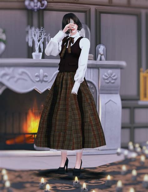 Vintage Lolita High Waist Skirt At Shendori Sims Sims 4 Updates