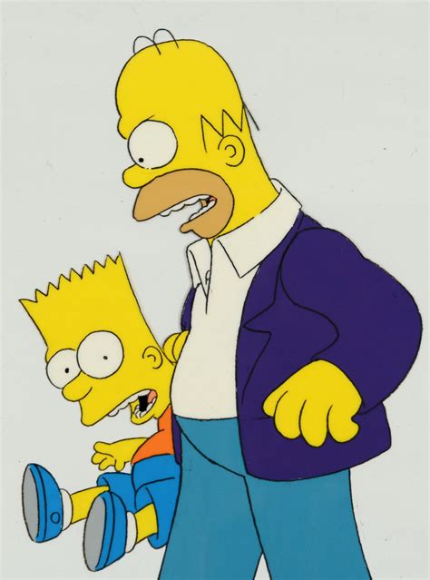 Lot 738 The Simpsons Animation Cel Homer And Bart