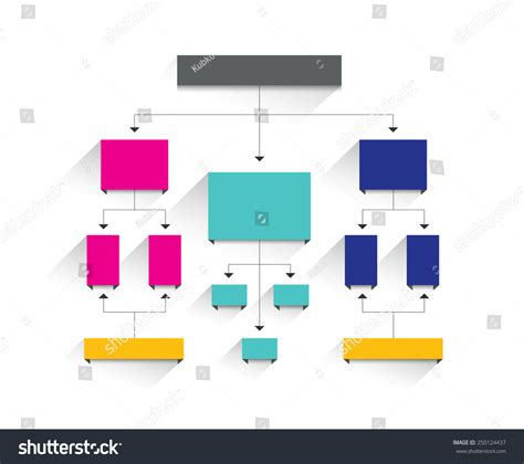 Flow Chart Simply Editable Without Text Infographics Element Stock