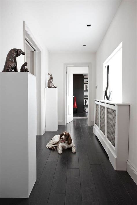 A dark hardwood floor is a bold move even for the braver of us, but execute it right and you can create a timeless, sophisticated interior that screams design confidence. hall flooring ideas - Google Search | Bedroom flooring ...