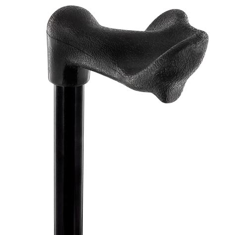 Black Palm Grip Adjustable Walking Cane With Aluminum Shaft Royalcanes