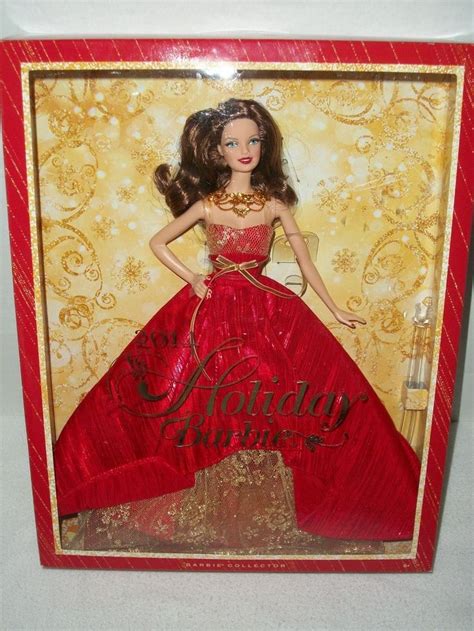 Mattel Barbie Collector 2014 Holiday Barbie~brunette~nrfb Holiday Barbie Holiday Barbie Dolls