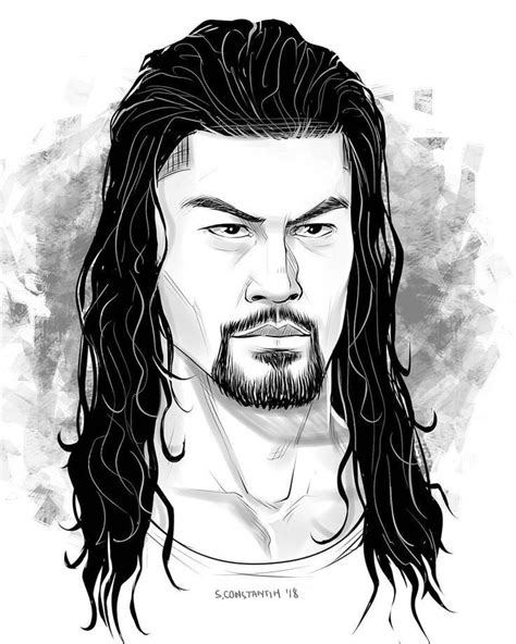 Roman Reigns Cartoon Drawing At Explore Collection