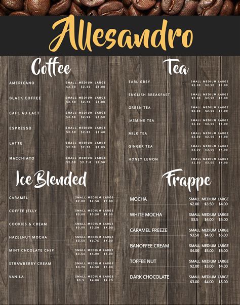 Coffee Shop Menu Board Design Template Click To Customize Coffee Shop Menu Coffee Shop Menu