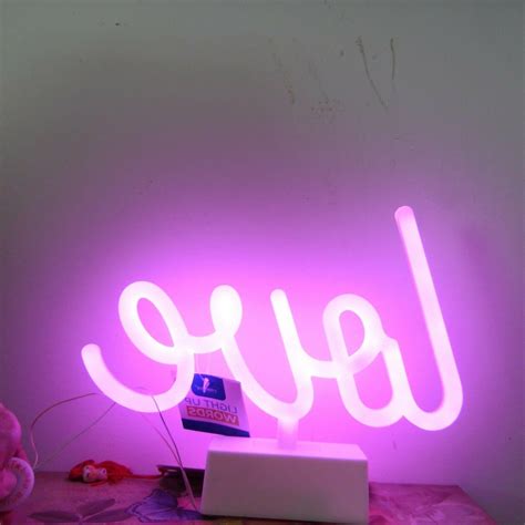 Love Led Neon Look Light Sign Word Art