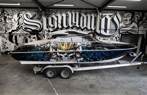 Monerty Skull Boatwrapping Signmania Boatwrapping Boats Boatwrap