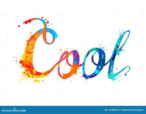 Cool Hand Written Word Of Splash Paint Stock Vector Illustration Of