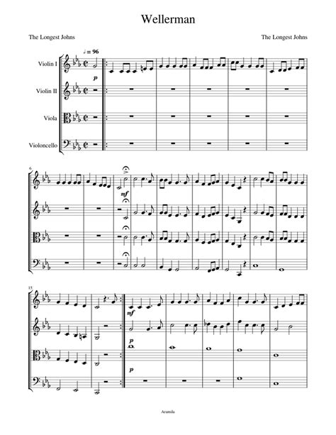 We have arrangements and original scores for all skill levels. Wellerman Sheet music for Violin, Cello, Viola (String Quartet) | Musescore.com