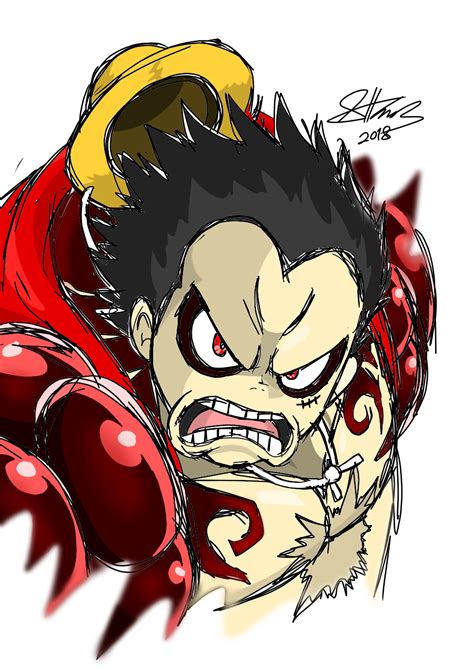 Luffy Gear 4 Shaz Illustrations Art Street