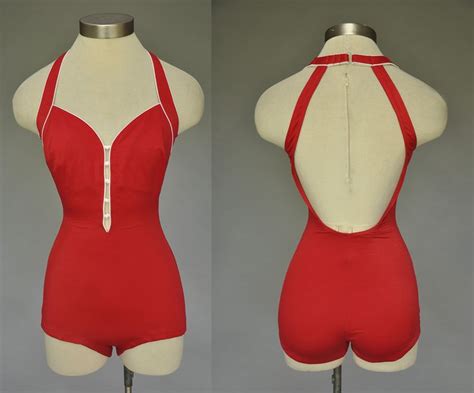 70s Swimsuit 1970s Red Swimsuit Vintage 70s One Piece Swimsuit