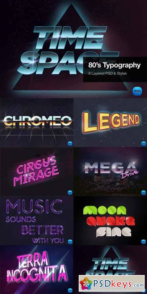 80s Typography Text Effects 79756 Free Download Photoshop Vector
