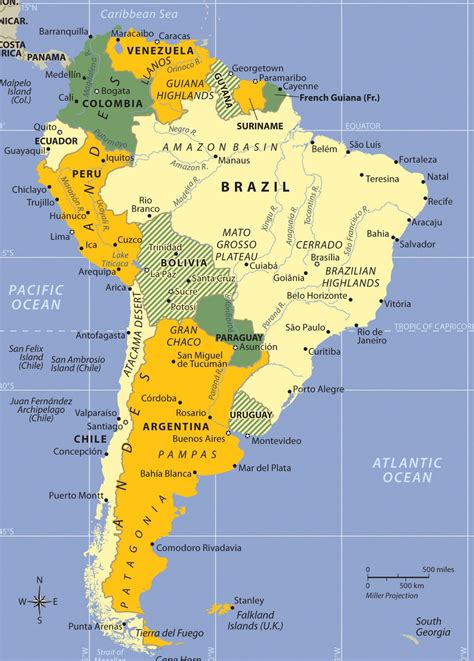 Imagens Do Mapa Da Am Rica Do Sul