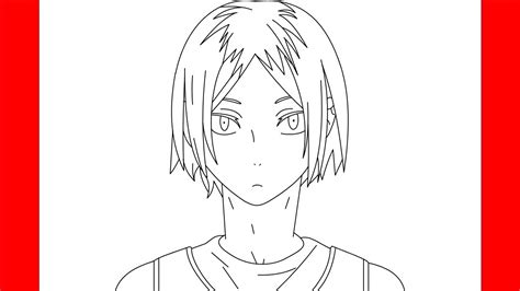 How To Draw Kenma Kozume From Haikyuu Step By Step Drawing Youtube