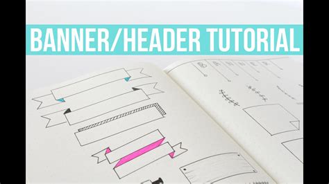 Bullet Journal Banners And Headers Tutorial Youtube