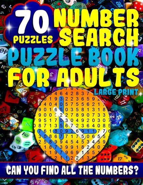 Number Search Puzzle Book For Adults Large Print Number Search Books