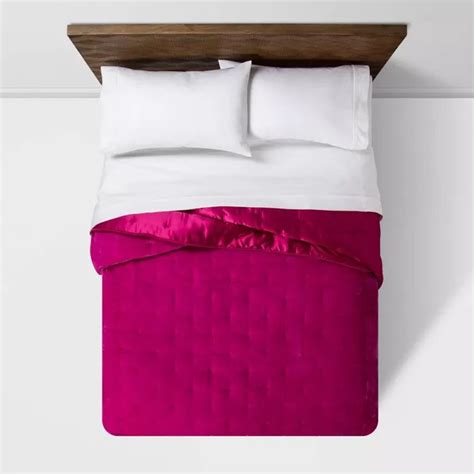 Velvet Tufted Stitch Quilt Opalhouse Comforters Cozy Bed Decor Quilt Full