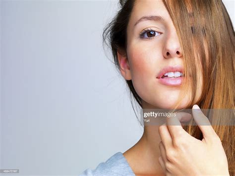 Closeup Of A Lovely Young Girl Posing High Res Stock Photo Getty Images