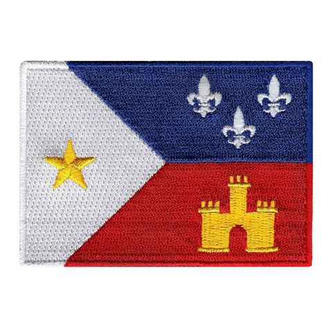 Cajun Flag Embroidered Patch Acadiana New Orleans Louisiana Iron On