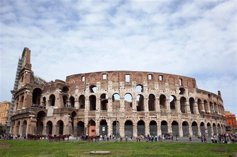 Frontal View Of The Colosseum In Rome Italy Image Free Stock Photo