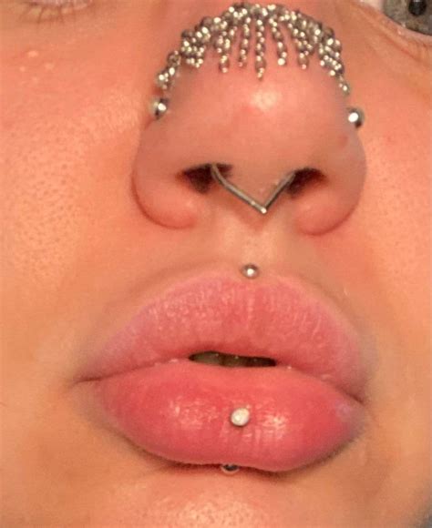 Fringed Nose Chain Nostril Chain Nasallang Nostril Piercing Etsy Uk