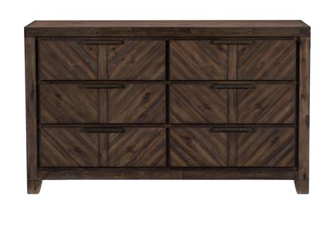 Homelegance Parnell Dresser Rustic Cherry 1648 5 At