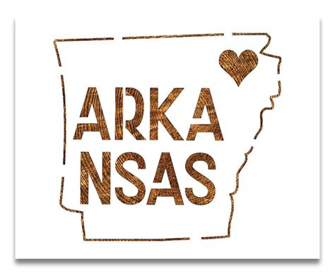 Arkansas Stencil Reusable Color Draw And Paint Stencil Etsy