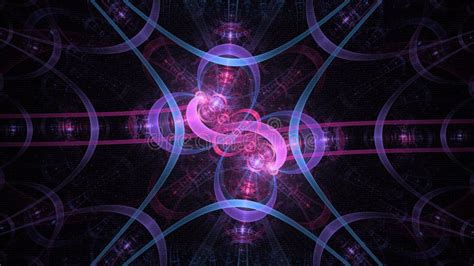 Glowing Colorful Quantum Abstract Background Stock Illustration